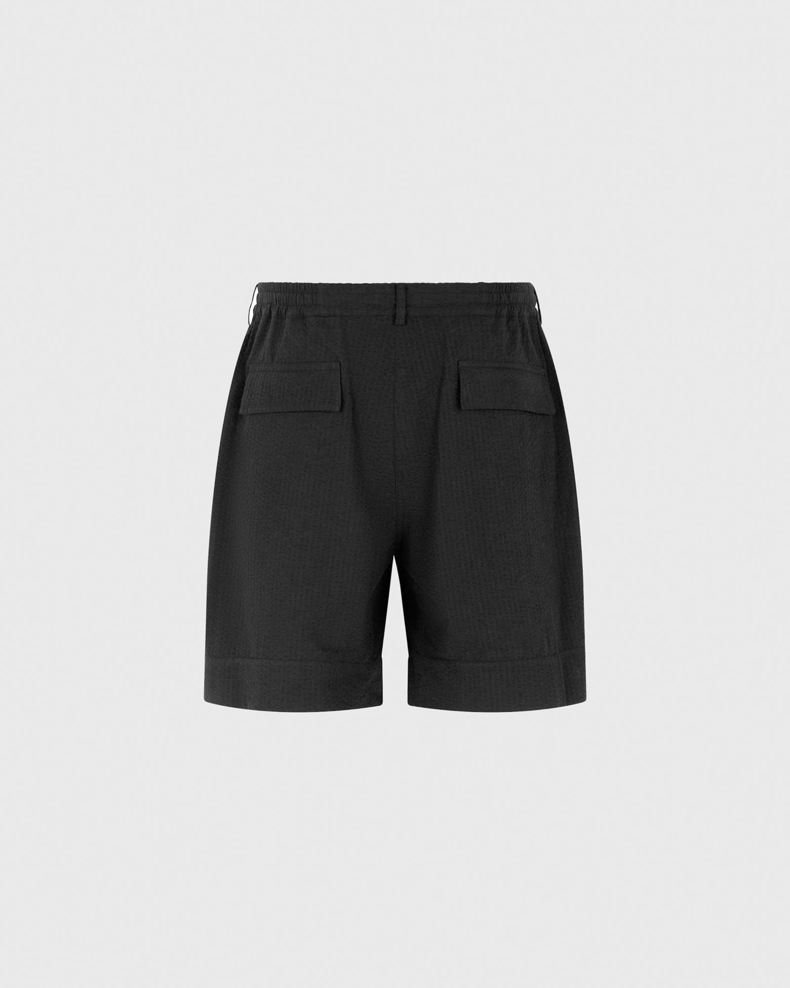 Riviera Shorts - Noir - Wave Texture