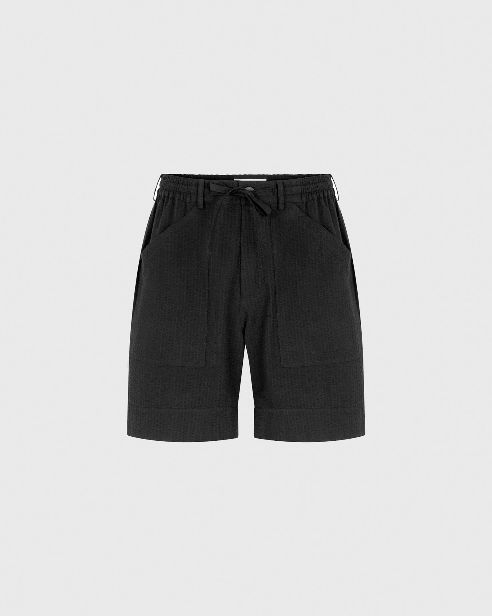 Riviera Shorts - Noir - Wave Texture
