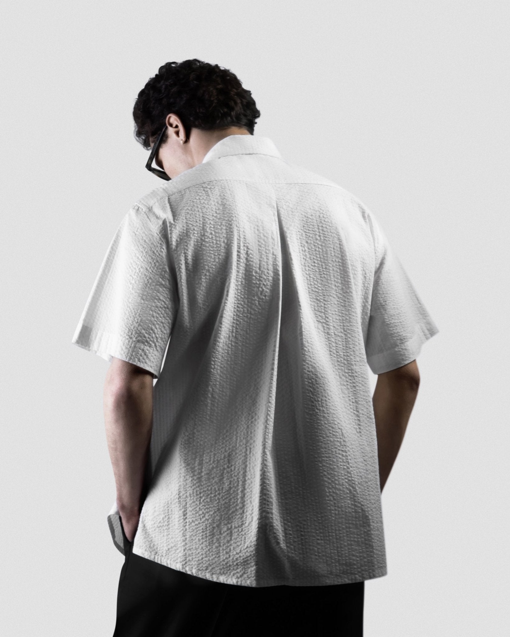 Sair Shirt - Blanc - Wave Texture