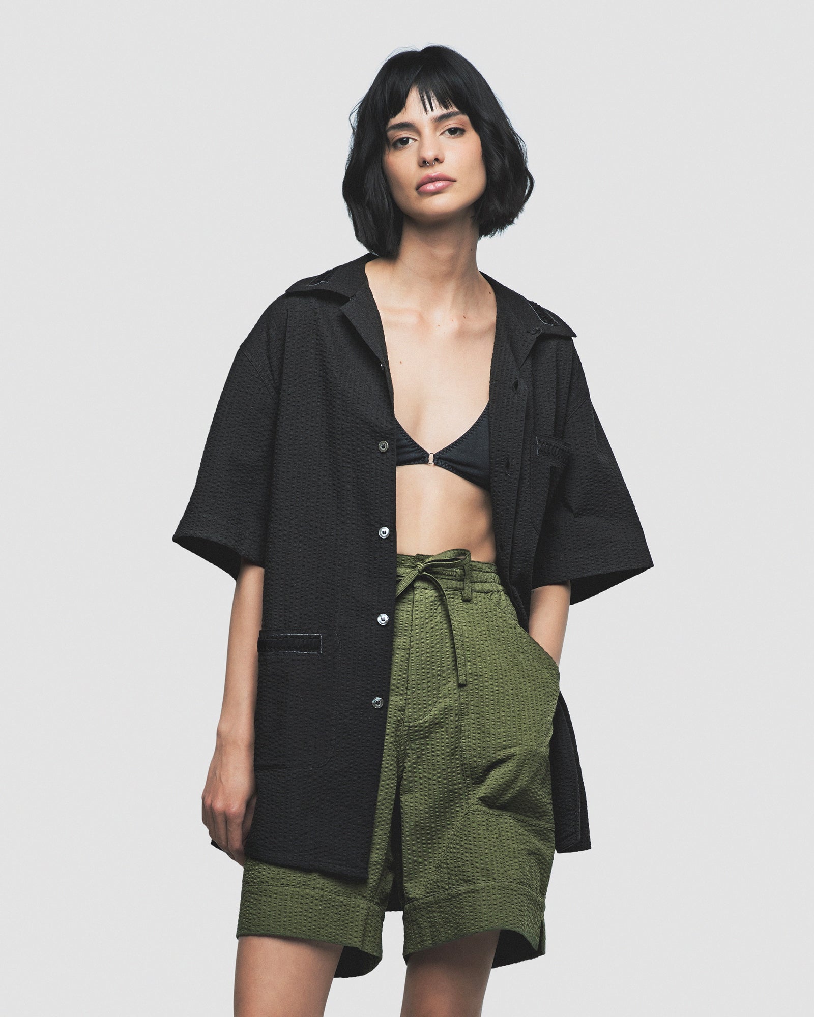 Sair Shirt - Couture Noir - Wave Texture