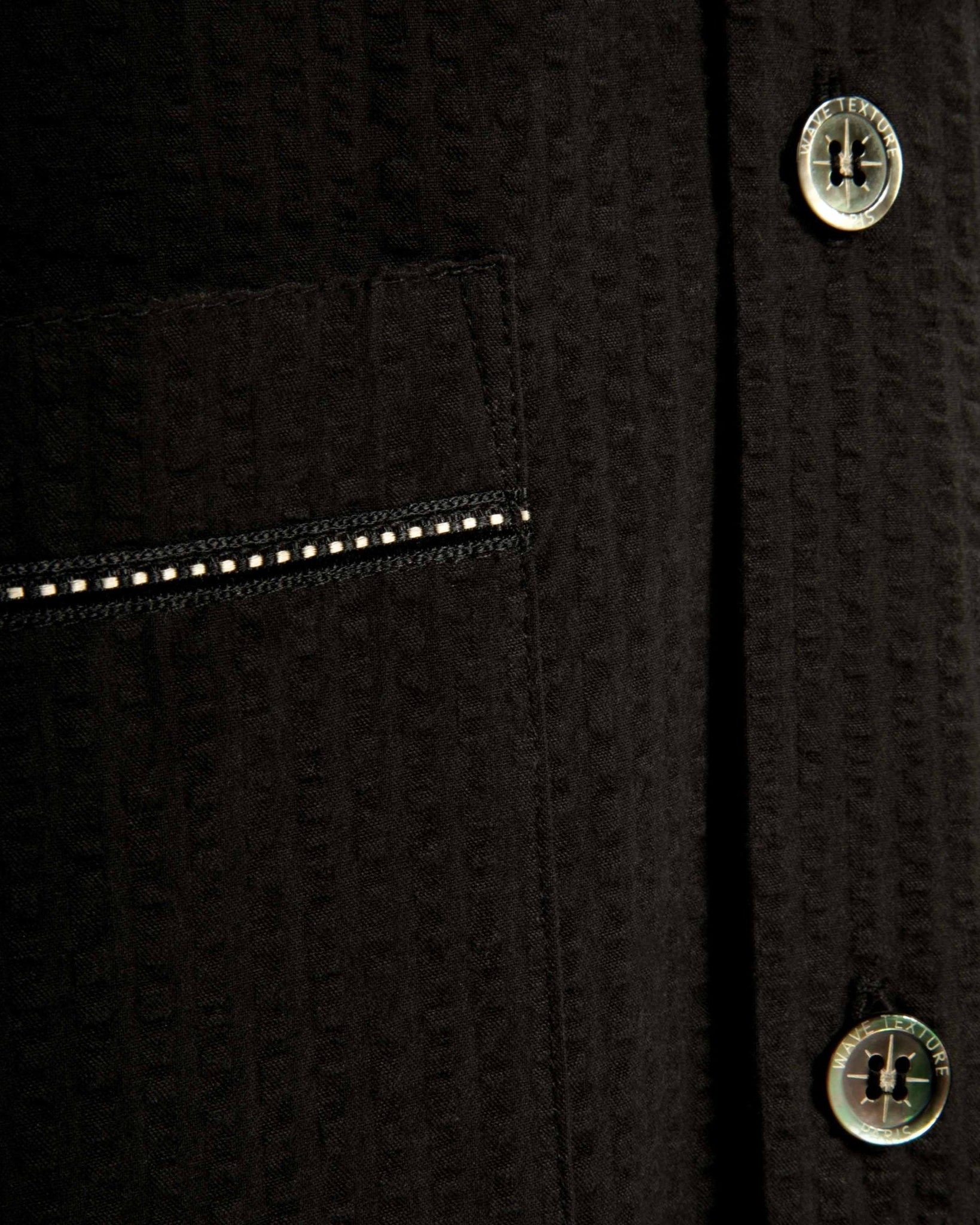 Sair Shirt - Noir - Wave Texture