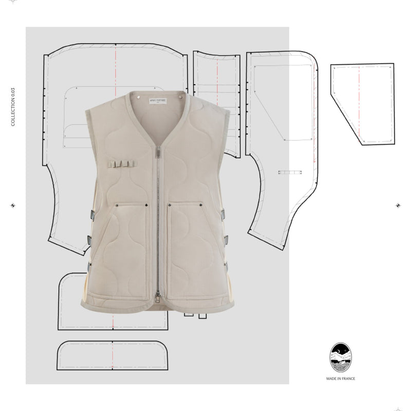 改善, Kaizen (“Continuous Improvement”) - The Kaizen Vest - Wave Texture