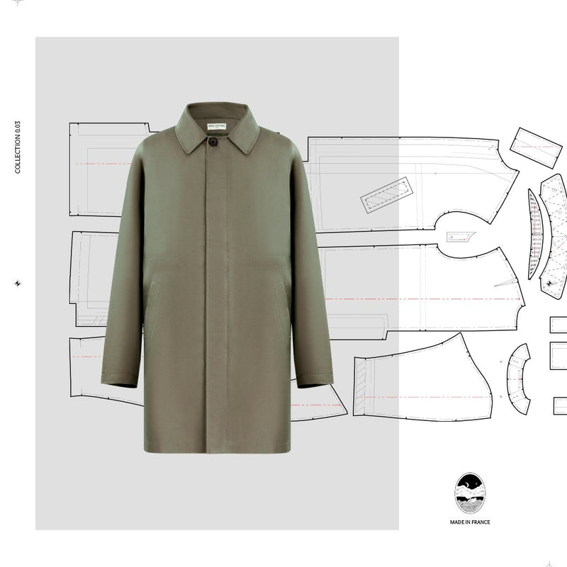 Paris in Petrichor - The Pierre Raincoat - Wave Texture