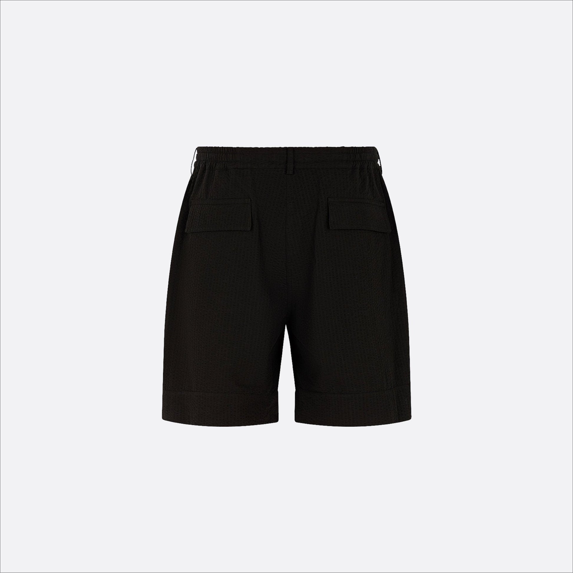 Riviera Shorts - Black - Wave Texture