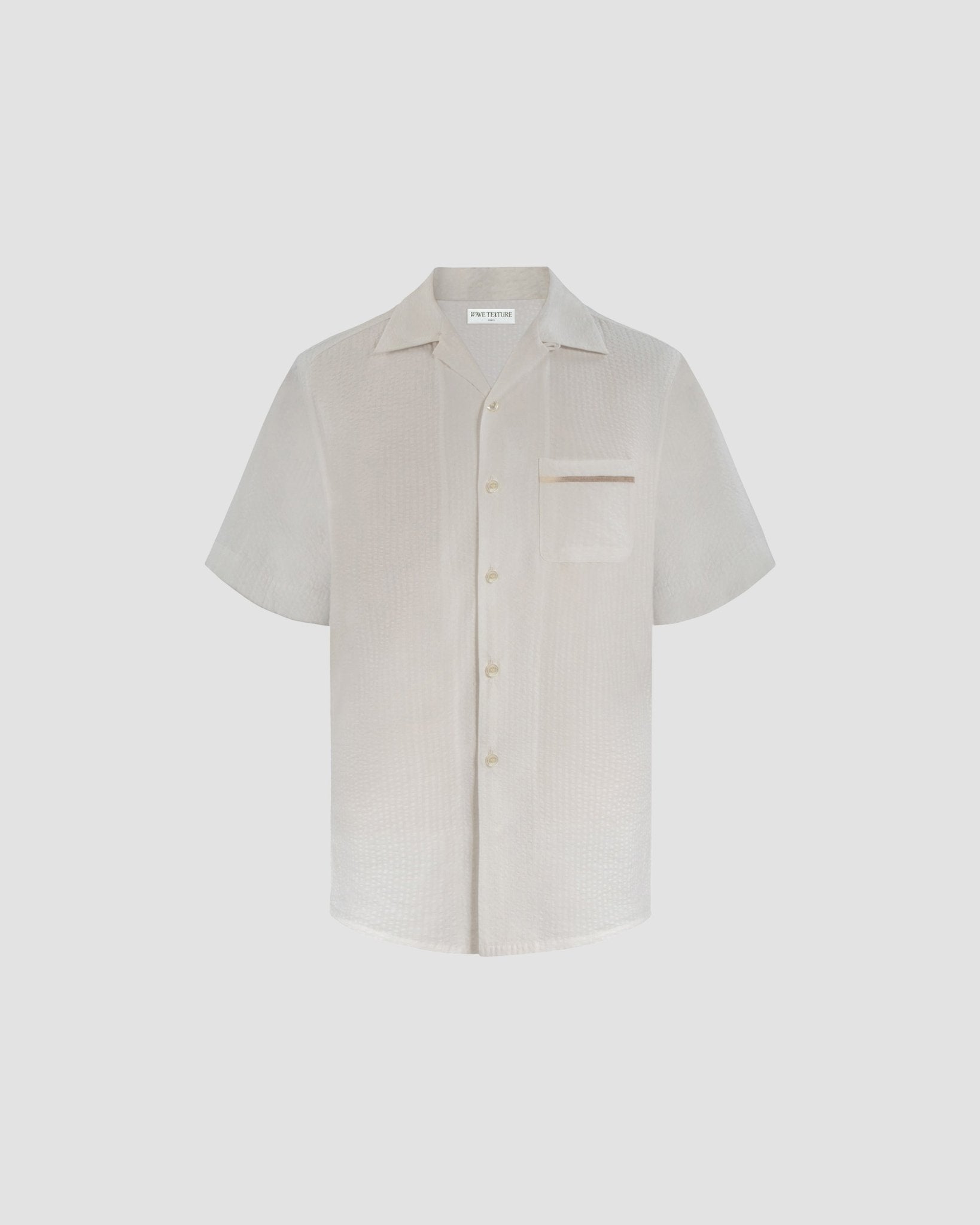 Sair Shirt - Blanc - Wave Texture