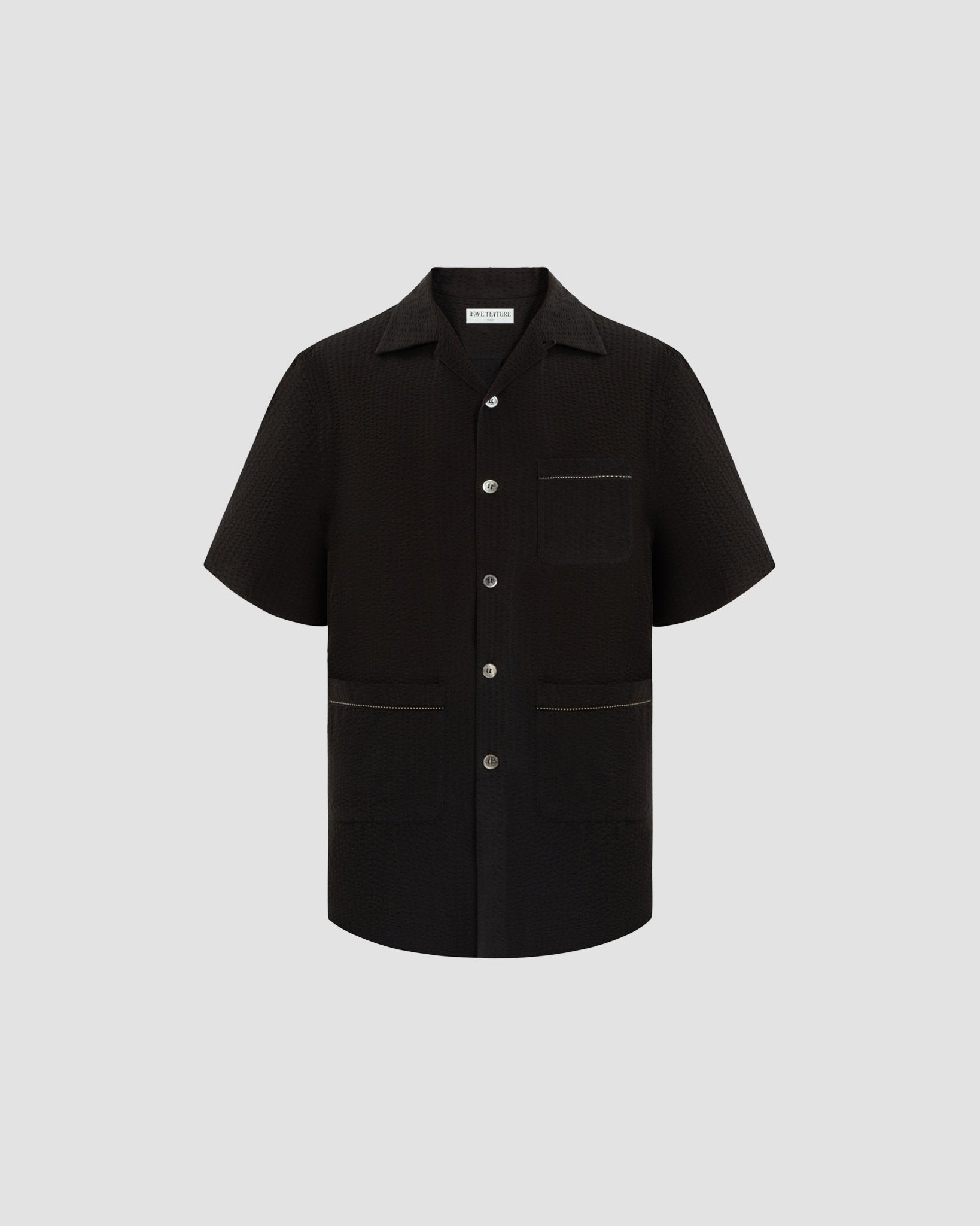 Sair Shirt - Noir - Wave Texture