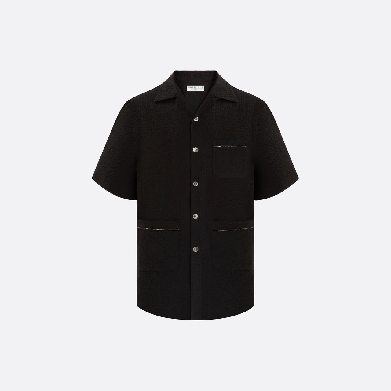 Sair Shirt - Noir - Wave Texture